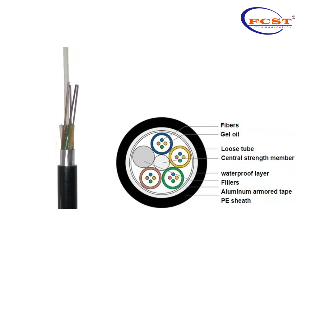 Câble à fibre optique blindé FCST GYTA 1-288 cœurs